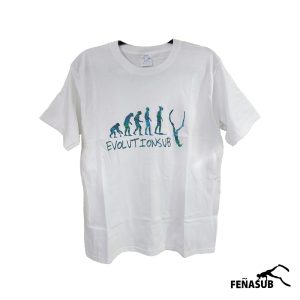 Polera Evoluntionsub blanca holográfica