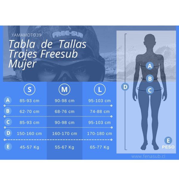 Traje Freesub Aspendos 9mm Mujer (Yamamoto 39) - Imagen 2