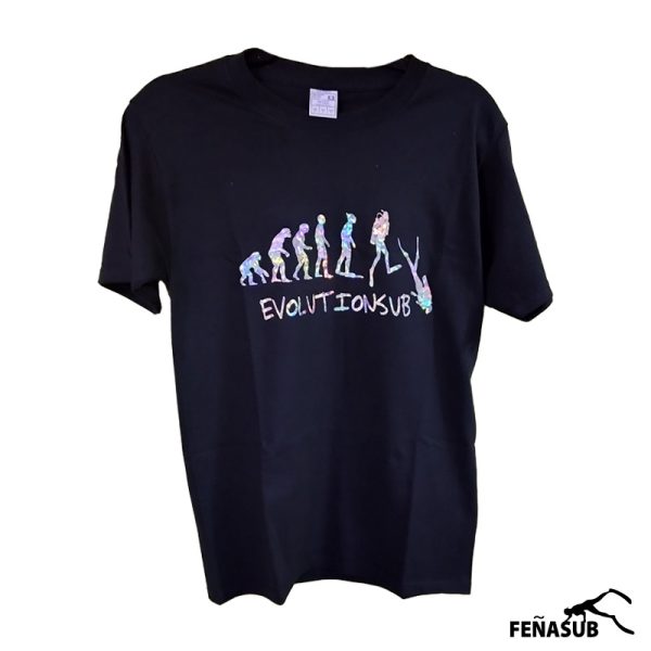 Polera Evolutionsub negra holográfica (autónomo)
